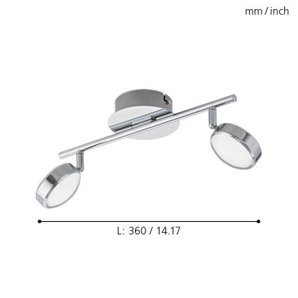 Eglo 95629 - LED Точково осветително тяло SALTO 2xLED/5,4W/230V