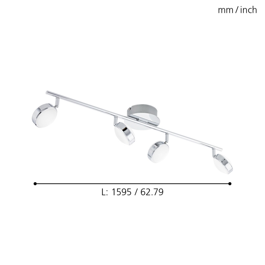 Eglo - LED Точково осветително тяло 4xLED/5,4W/230V