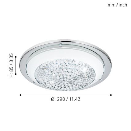 Eglo 95639 - LED таванно осветително тяло ACOLLA 3xLED/3,6W/230V