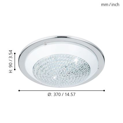 Eglo - LED Кристална Лампа за таван LED/16W/230V