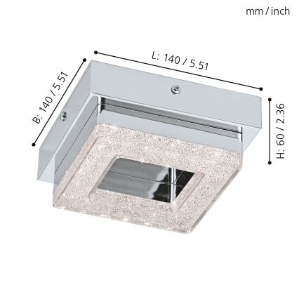 Eglo - LED Кристална Лампа за таван 1xLED/4W/230V