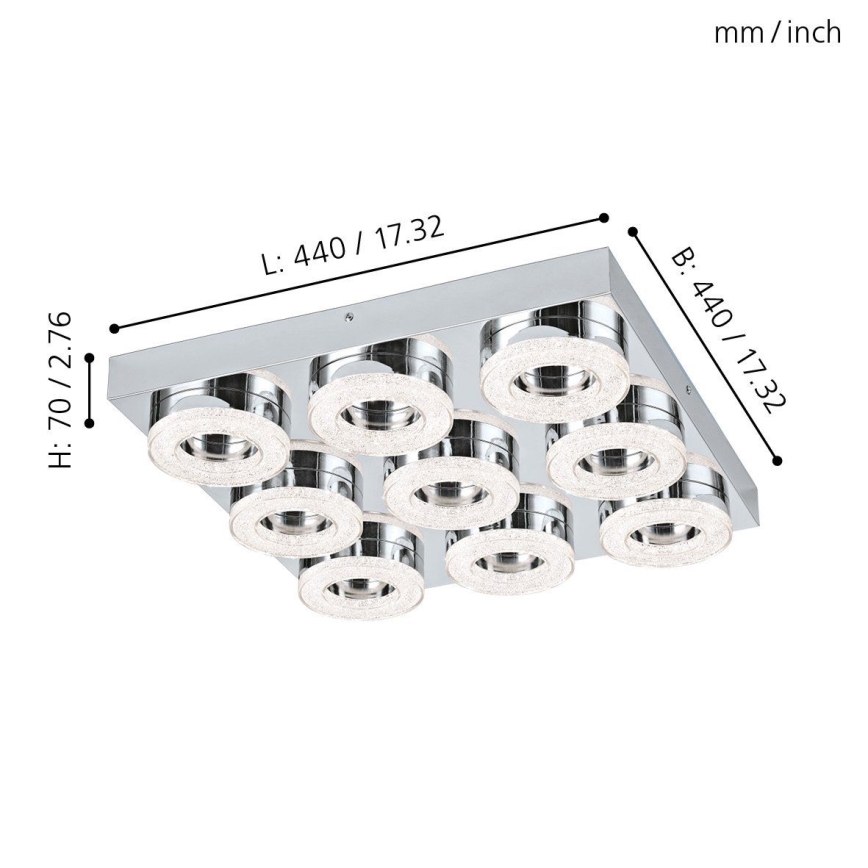 Eglo 95665 - LED таванно осветително тяло FRADELO 9xLED/4W/230V