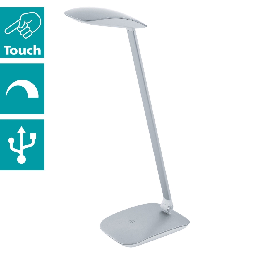 Eglo - LED Димируема Настолна лампа 1xLED/4,5W/USB