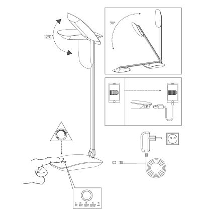 Eglo - димируема LED настолна лампа LED/4,5W/12V/230V