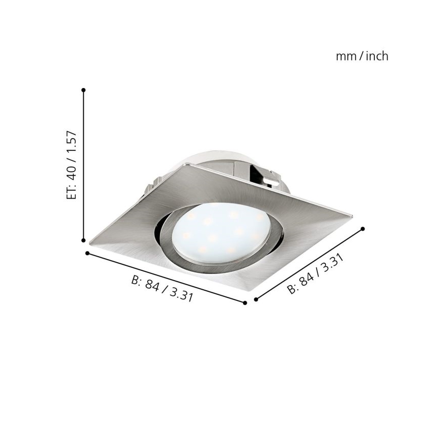 Eglo - Комплект 3x LED Осветление за окачен таван PINEDA 1xLED/4,9W/230V