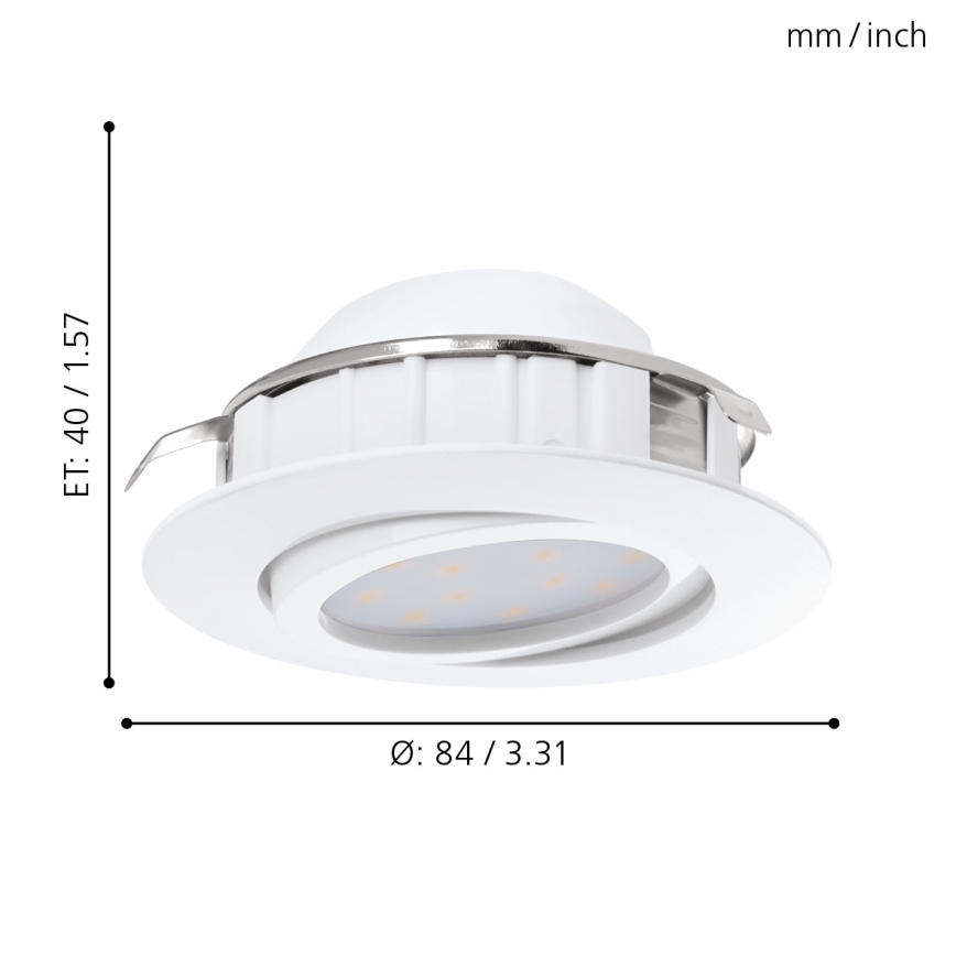 Eglo - К-кт 3x LED лампа за окачен таван PINEDA 1xLED/4,9W/230V