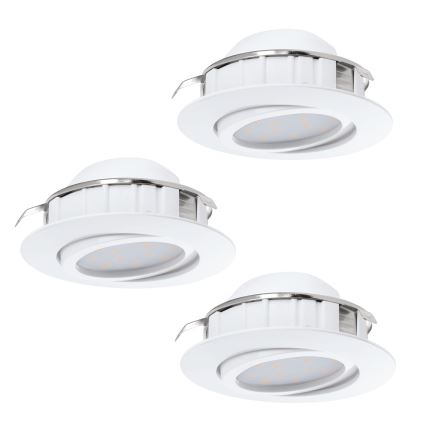 Eglo - Комплект от 3 вградени осветителни тела PINEDA LED/4,9W/230V