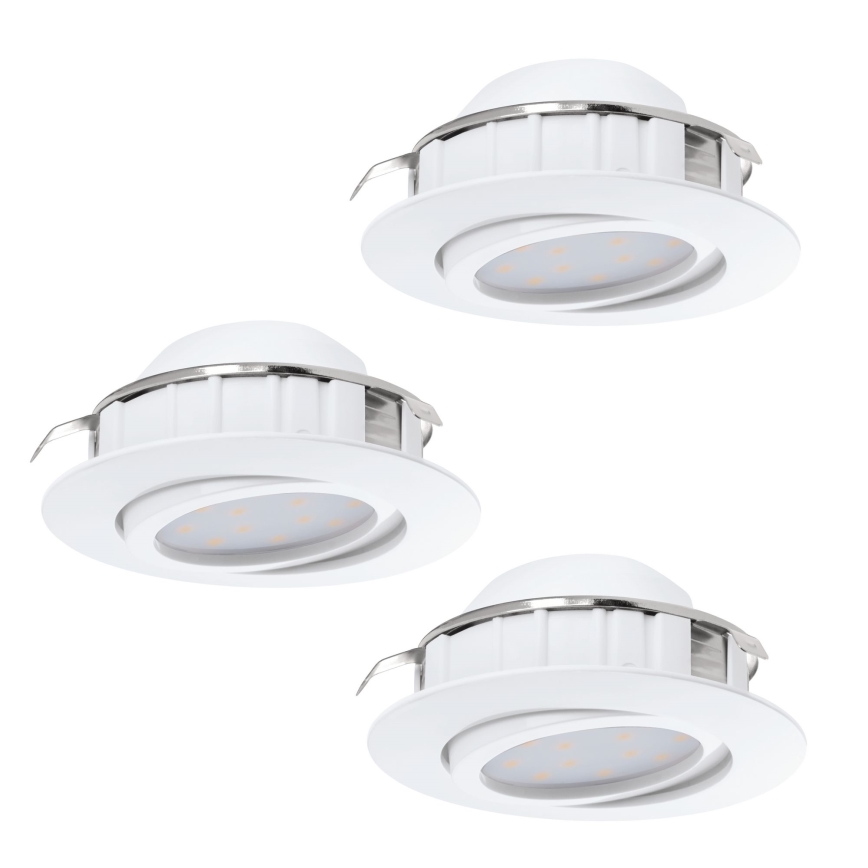 Eglo - Комплект от 3 вградени осветителни тела PINEDA LED/4,9W/230V