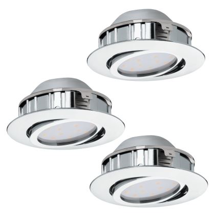 Eglo - К-кт 3x LED Димируема лампа за вграждане PINEDA 1xLED/5,5W/230V