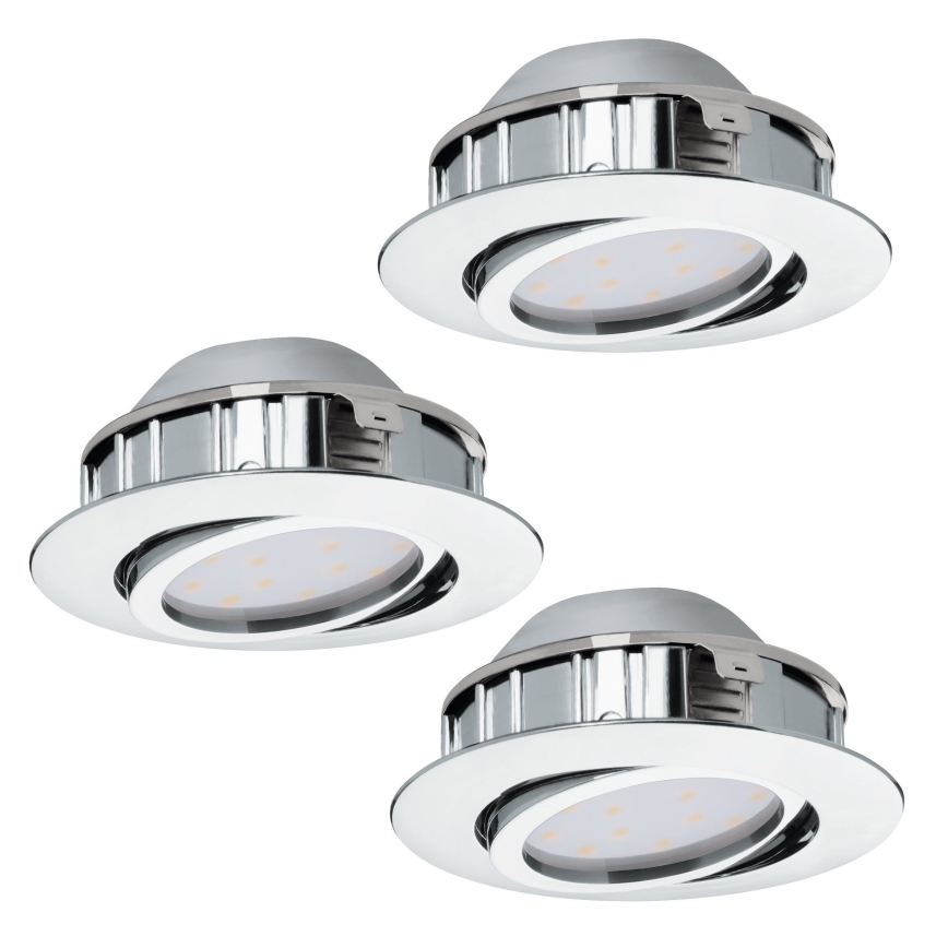 Eglo - К-кт 3x LED Димируема лампа за вграждане PINEDA 1xLED/5,5W/230V