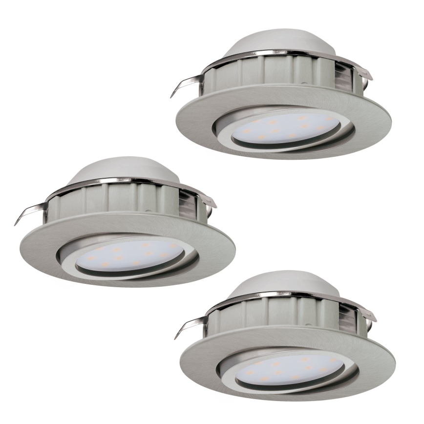 Eglo - Комплект от 3 вградени LED осветителни тела PINEDA LED/6W/230V
