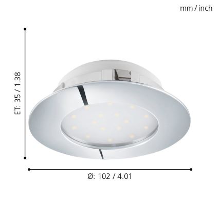 Eglo - LED Осветление за окачен таван 1xLED/12W/230V