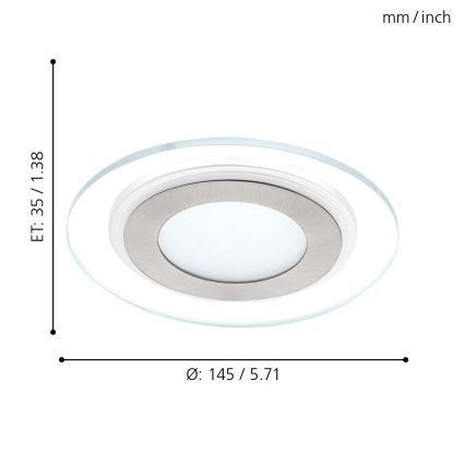 Eglo - LED Осветление за окачен таван 1xLED/11W/230V