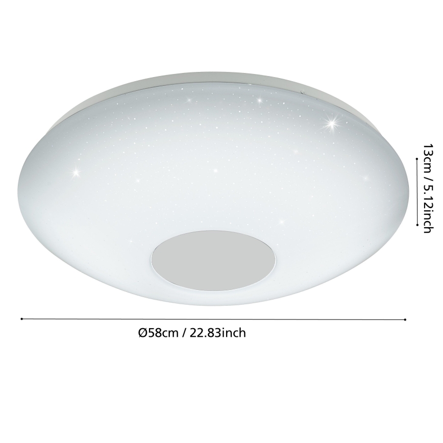 Eglo - LED Димируема лампа за таван LED/30W/230V + дистанционно управление