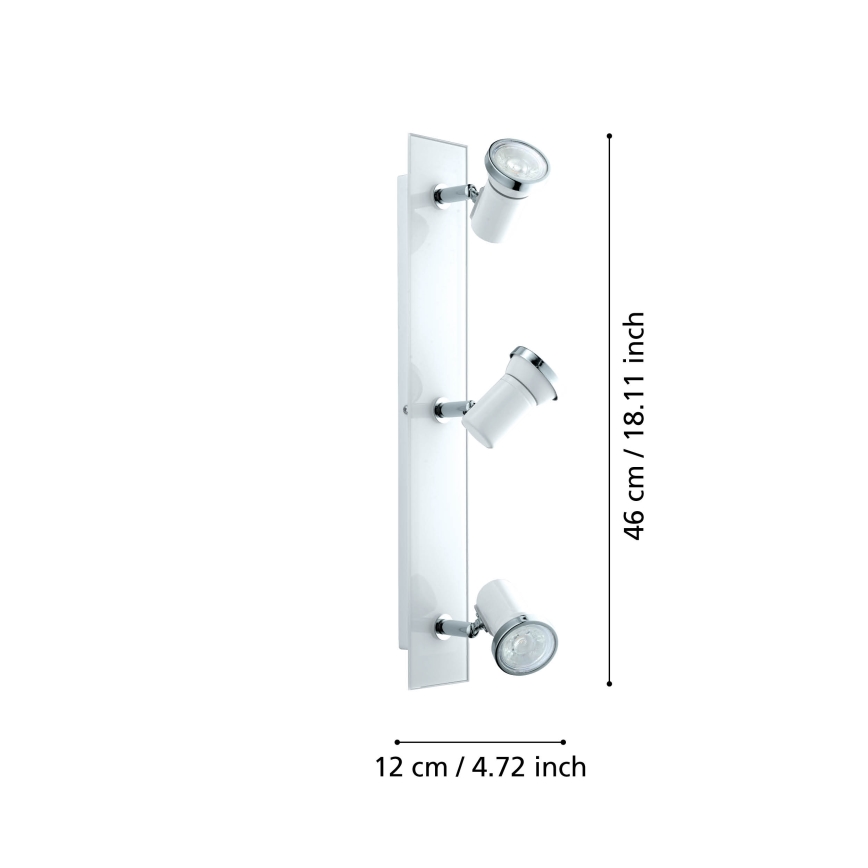 Eglo - LED За баня Точково осветително тяло 3xGU10-LED/3,3W/230V IP44