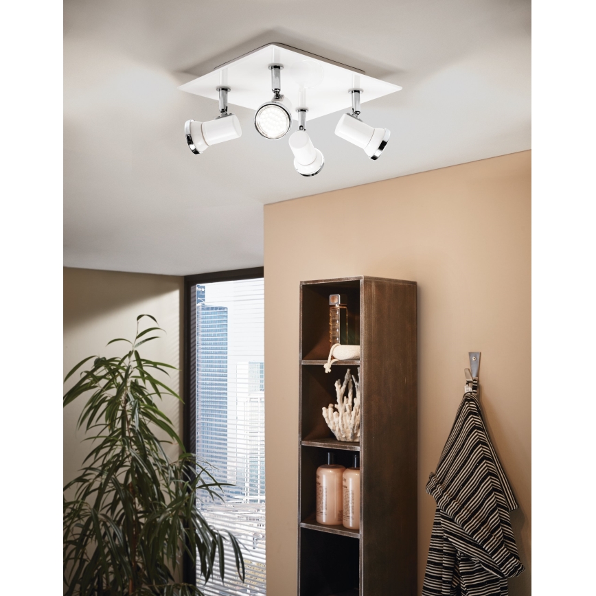 Eglo - LED За баня Точково осветително тяло 4xGU10-LED/3,3W/230V IP44