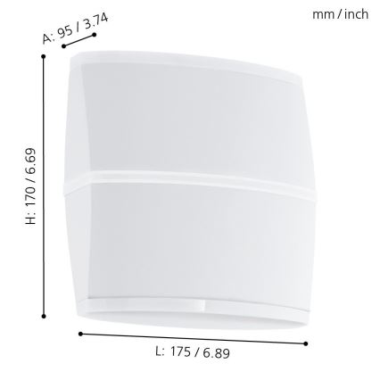 Eglo - LED Екстериорна Стенна лампа 2xLED/6W IP44