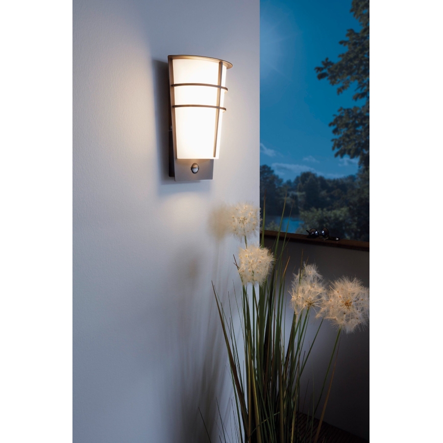 Eglo - LED Екстериорна Стенна лампа със сензор 2xLED/2,5W IP44