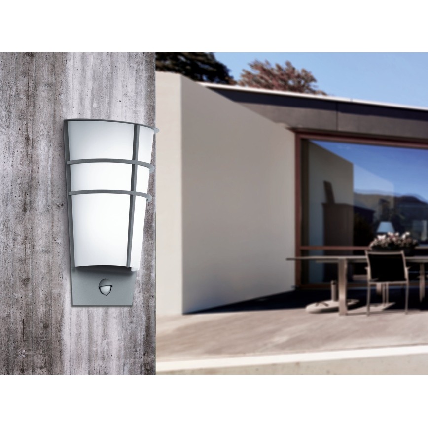 Eglo - LED Екстериорна Стенна лампа със сензор 2xLED/2,5W IP44