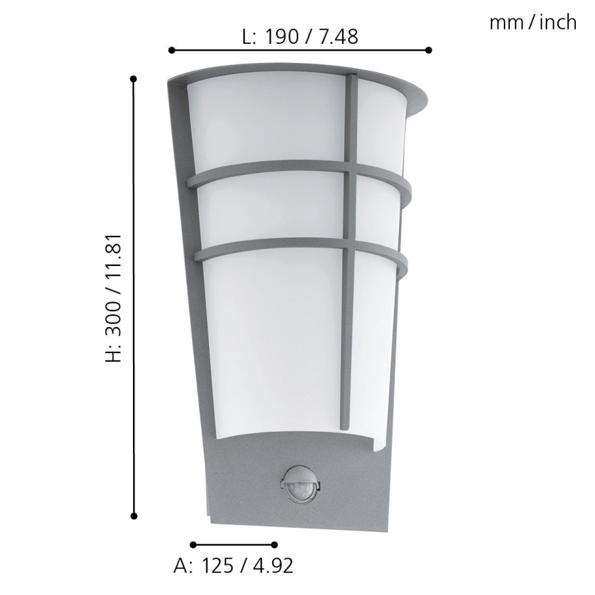Eglo - LED Екстериорна Стенна лампа със сензор 2xLED/2,5W IP44