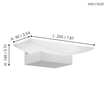 Eglo - LED Стенна лампа 1xLED/5,6W/230V