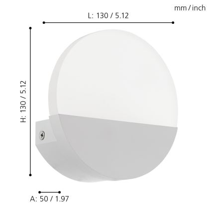 Eglo - LED стенен аплик LED/4,5W/230V