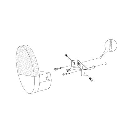 Eglo - LED стенен аплик LED/4,5W/230V