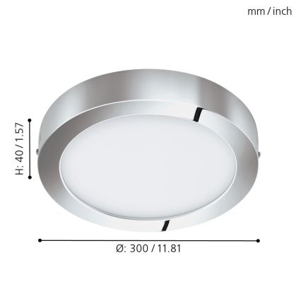 Eglo 96058 - LED За баня лампа FUEVA 1 LED/22W/230V IP44