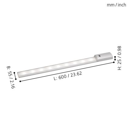Eglo - LED Лампа за под кухненски шкаф със сензор LED/8,1W/230V