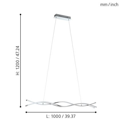 Eglo - LED Полилей 3xLED/13W/230V
