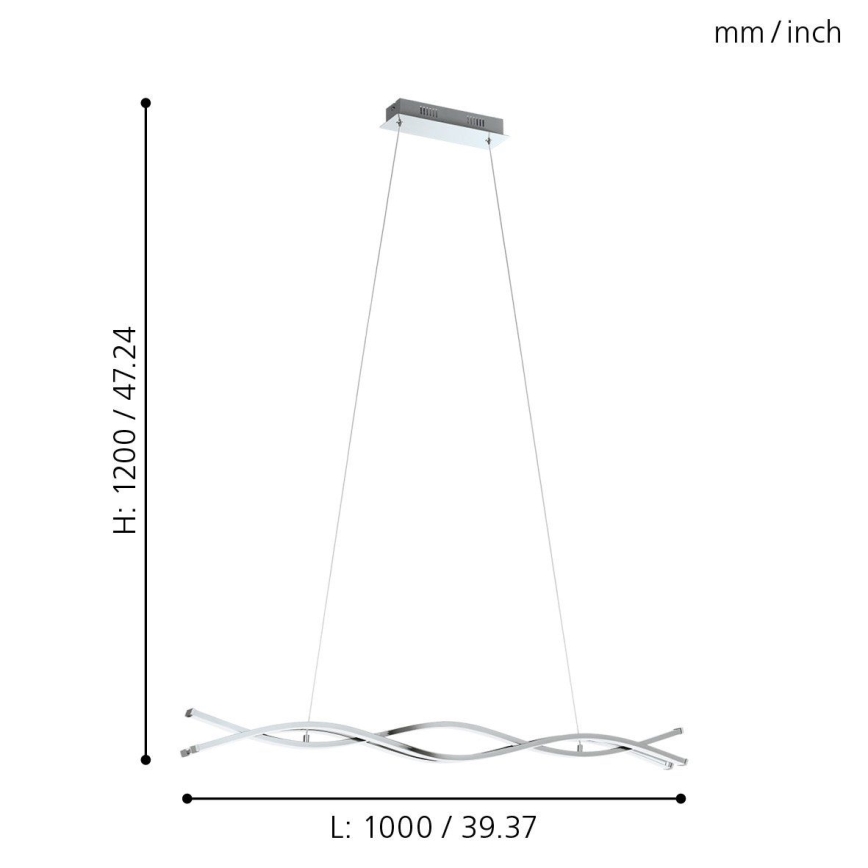 Eglo - LED Полилей 3xLED/13W/230V