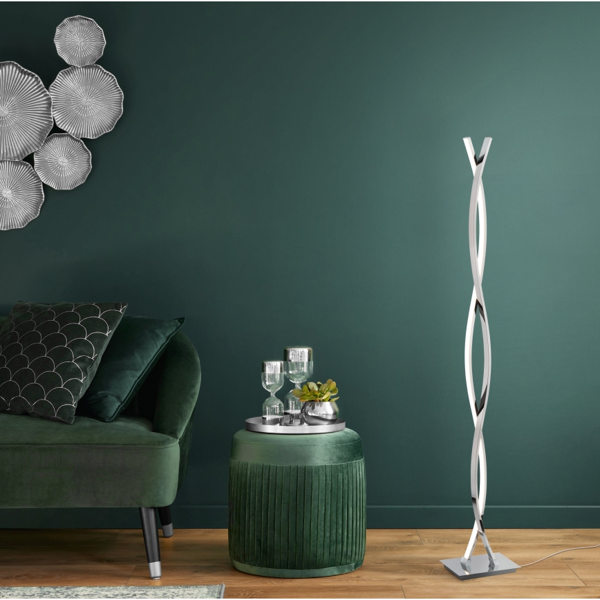 Eglo - LED подова лампа LED/36W/230V, гланцов хром