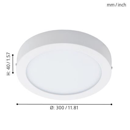 Eglo 96168 - LED За баня Лампа за таван FUEVA 1 LED/22W/230V IP44