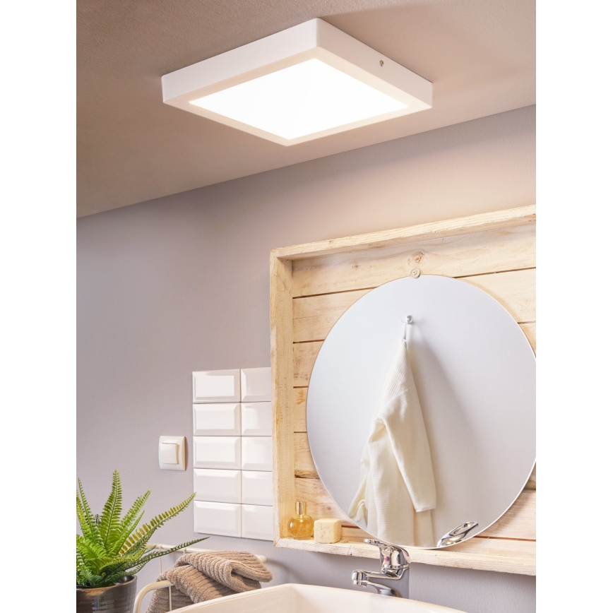 Eglo 96169 - LED плафон за баня FUEVA 1 LED/22W/230V IP44 30x30 cm