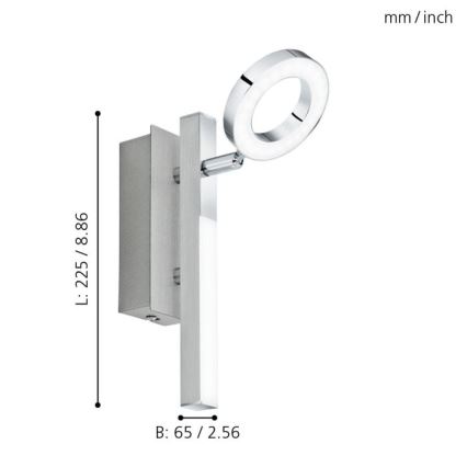 Eglo - Спот LED/3,2W + LED/2,2/230V