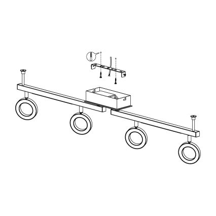 Eglo - Спот 1 4xLED/3,2W + 2xLED/3,3/230V