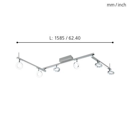 Eglo - Спот 6xLED/3,2W + 3xLED/3,3/230V