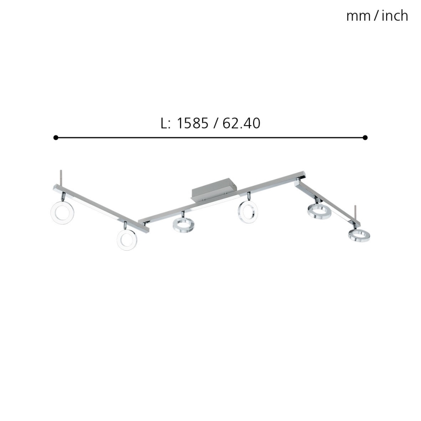 Eglo - Спот 6xLED/3,2W + 3xLED/3,3/230V