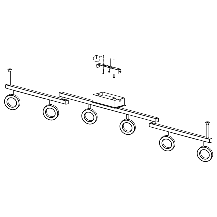 Eglo - Спот 6xLED/3,2W + 3xLED/3,3/230V