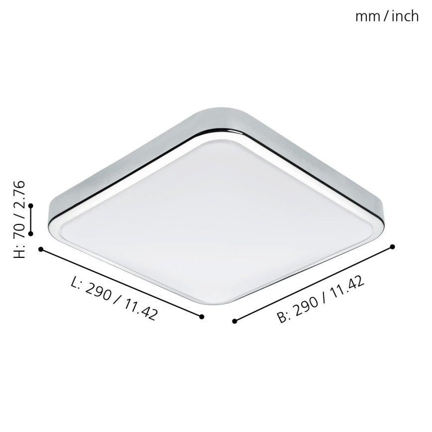 Eglo - LED таванно осветително тяло за баня LED/16W/230V IP44