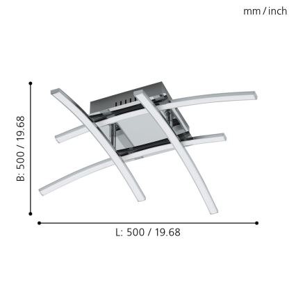 Eglo - LED повърхностно монтиран Полилей 4xLED/5W/230V