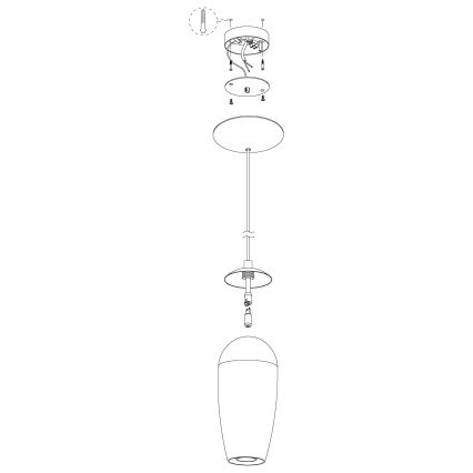 Eglo - LED Полилей на верижка 1xG9/2,5W/230V
