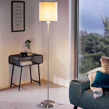 Eglo 96377 - Подова лампа PASTERI 1xE27/60W/230V Ø 28 см сива