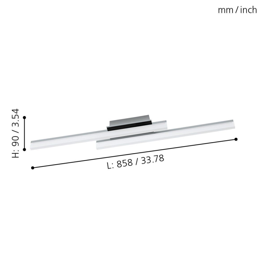 Eglo - LED Лампа за таван 2xLED/10W/230V