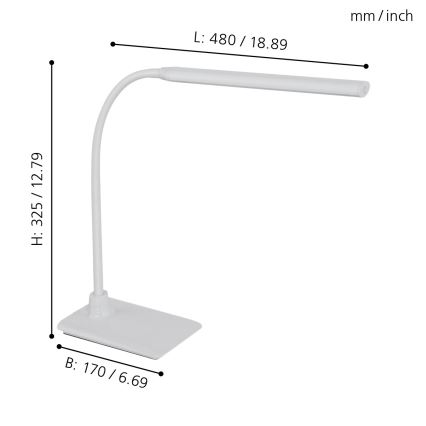 Eglo - LED Димируема Настолна лампа LED/3,5W/230V