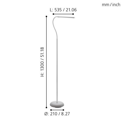 Eglo - LED Димируем докосване лампион LED/4,5W/230V