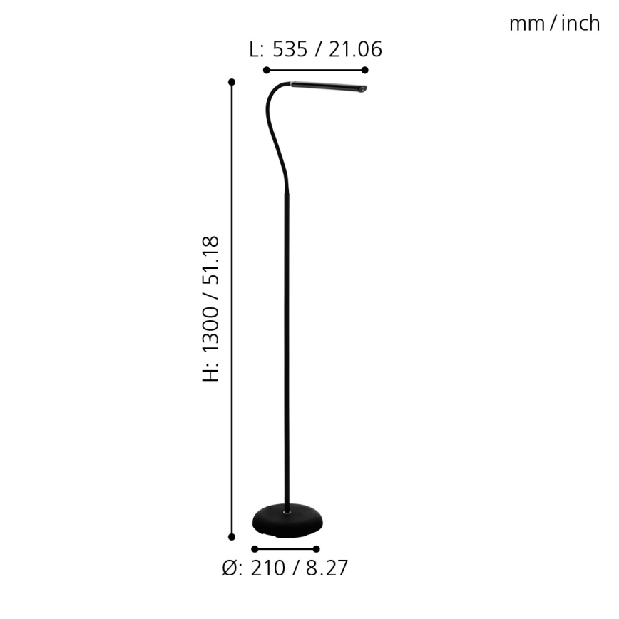 Eglo - LED Димируем докосване лампион LED/4,5W/230V