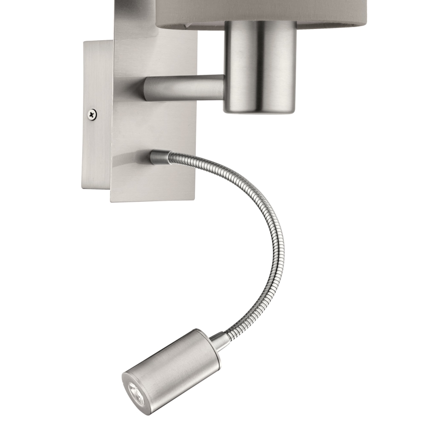 Eglo - LED Гъвкав лампа 1xE27/40W+LED/3,8W taupe