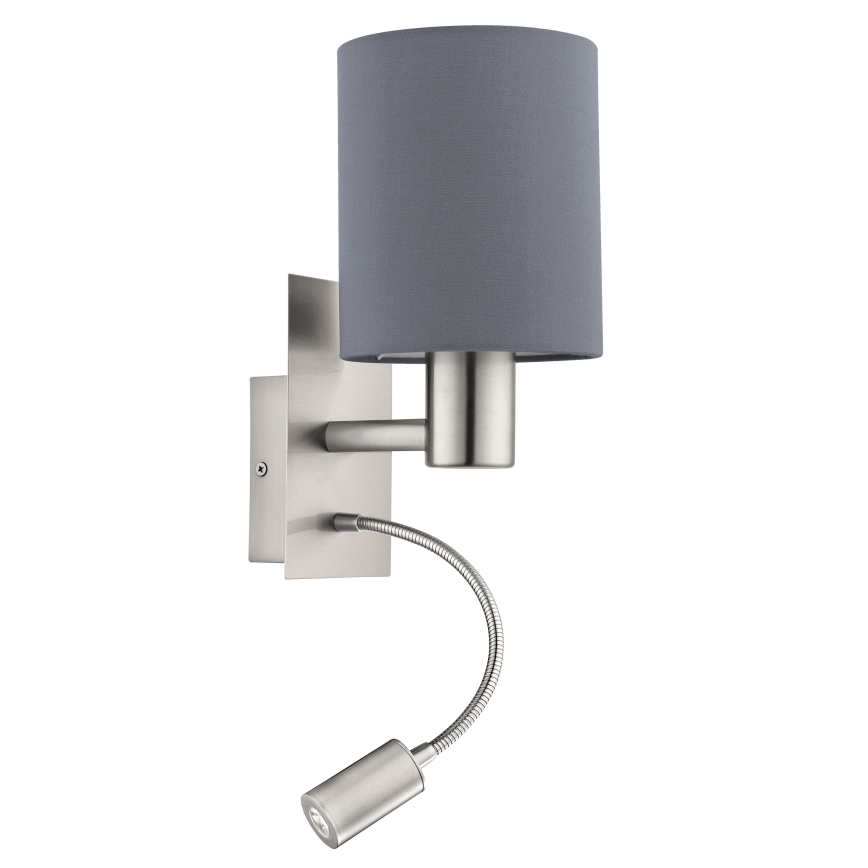 Eglo - LED Стенна лампа 1xE27/40W+LED/3,8W сива