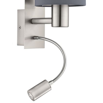 Eglo - LED Стенна лампа 1xE27/40W+LED/3,8W сива